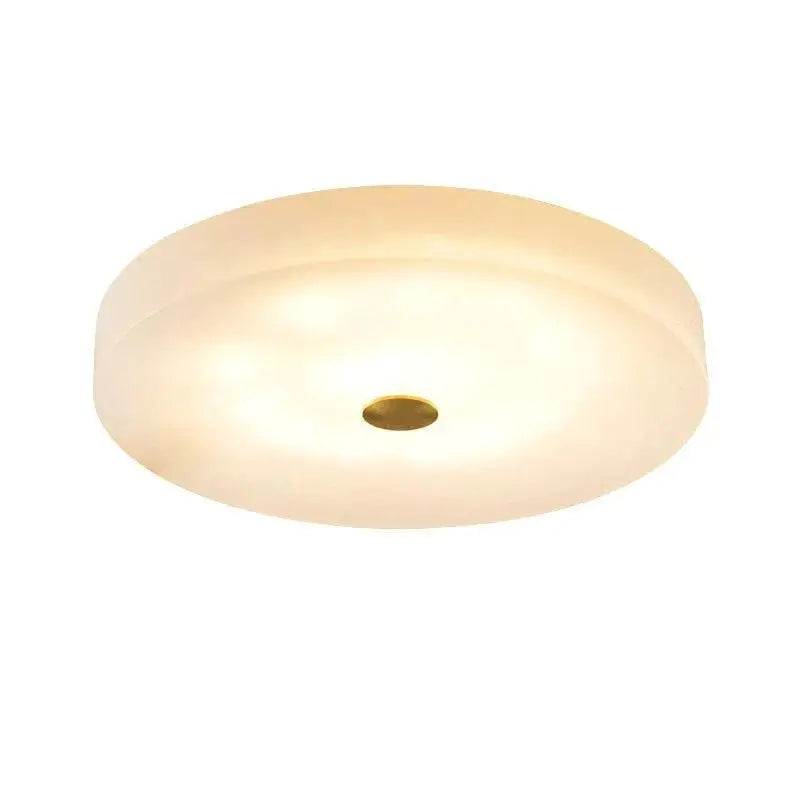 Lampe de plafond LED ronde encastrée en albâtre