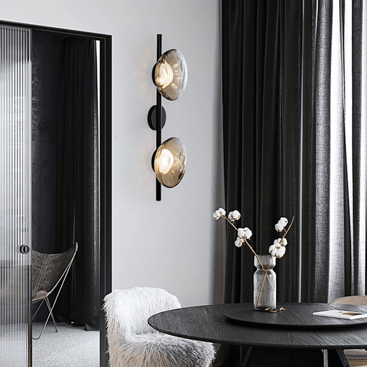 Nordic Round Design Ceto Glass Wall Light