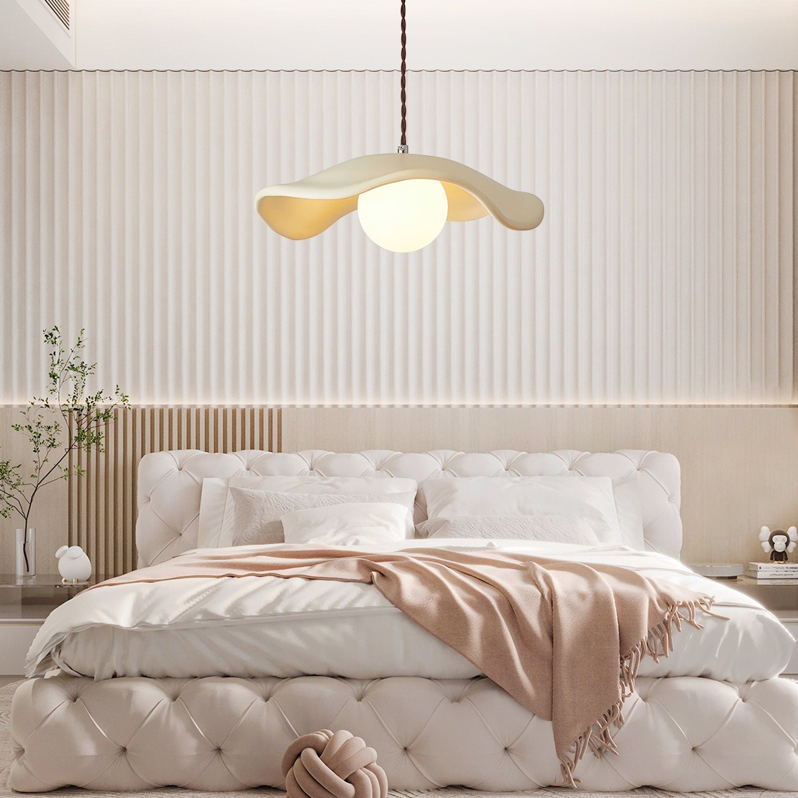 Yumi Sculptural Resin Elegance Minimalist Pendant Light