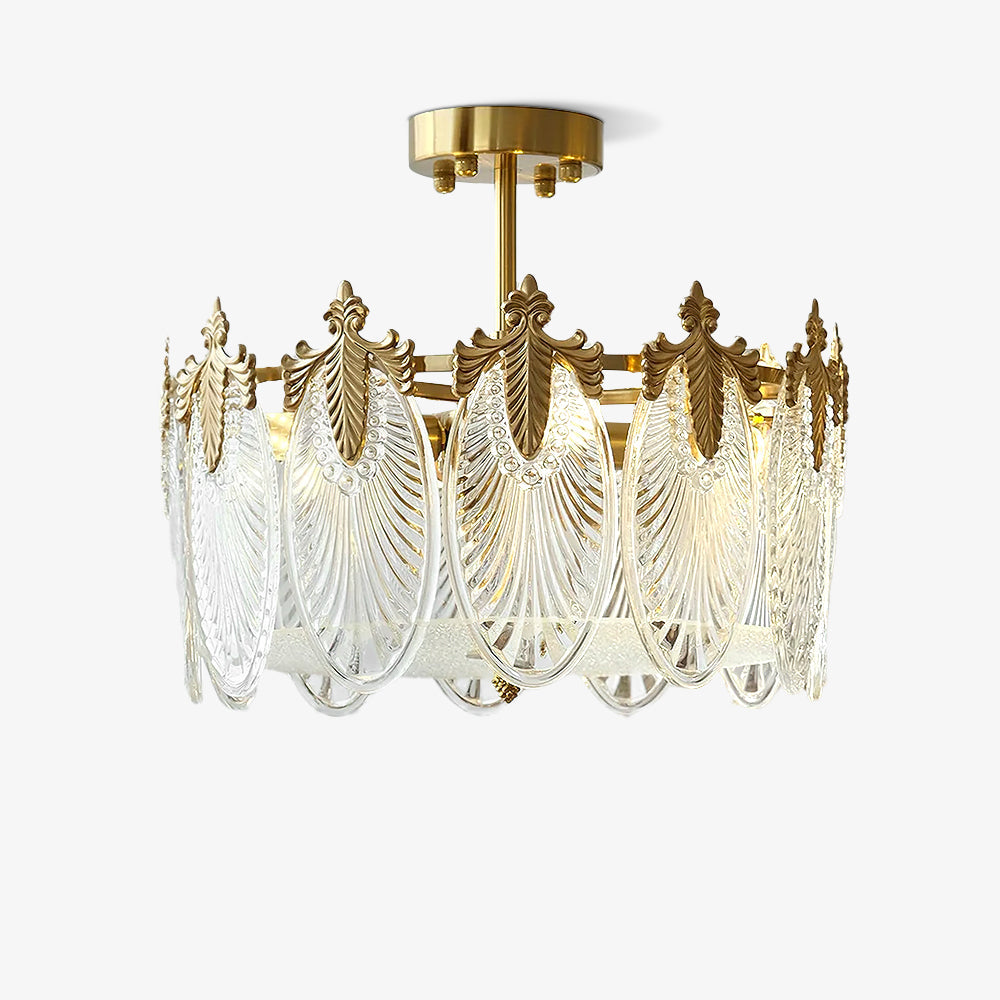 Lucea Bloom Retro Glass Round Chandelier