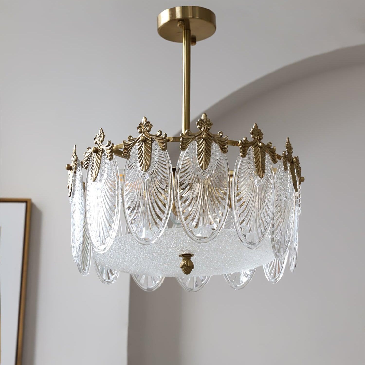 Lucea Bloom Retro Glass Round Chandelier