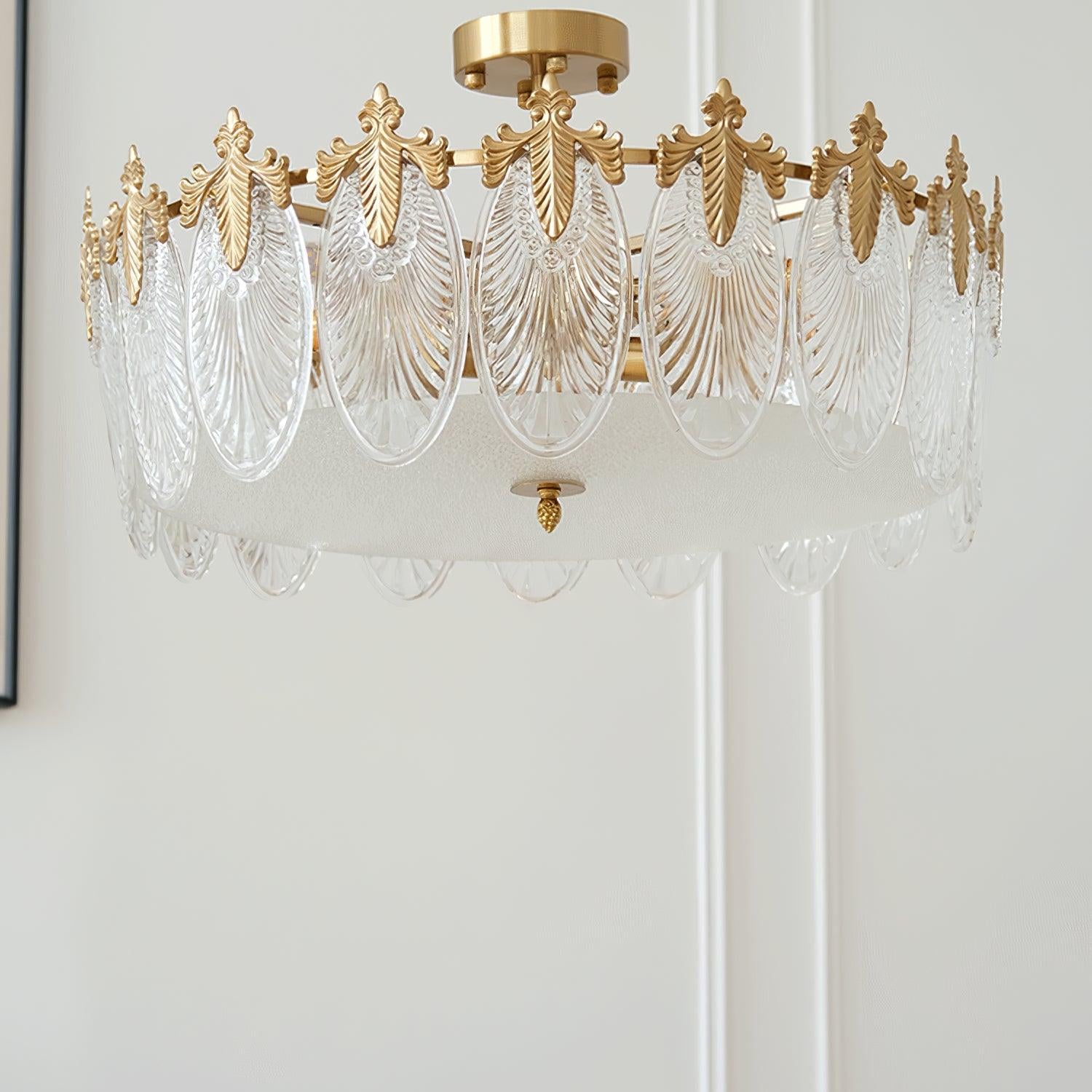 Lucea Bloom Retro Glass Round Chandelier