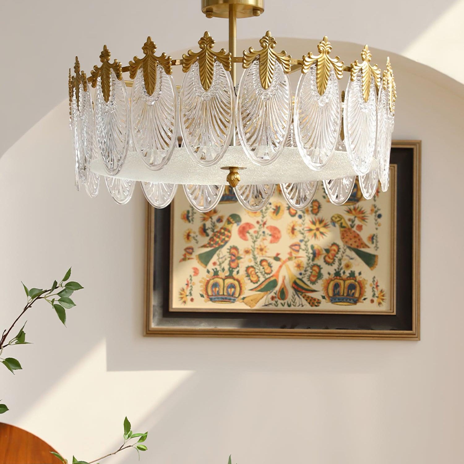 Lucea Bloom Retro Glass Round Chandelier