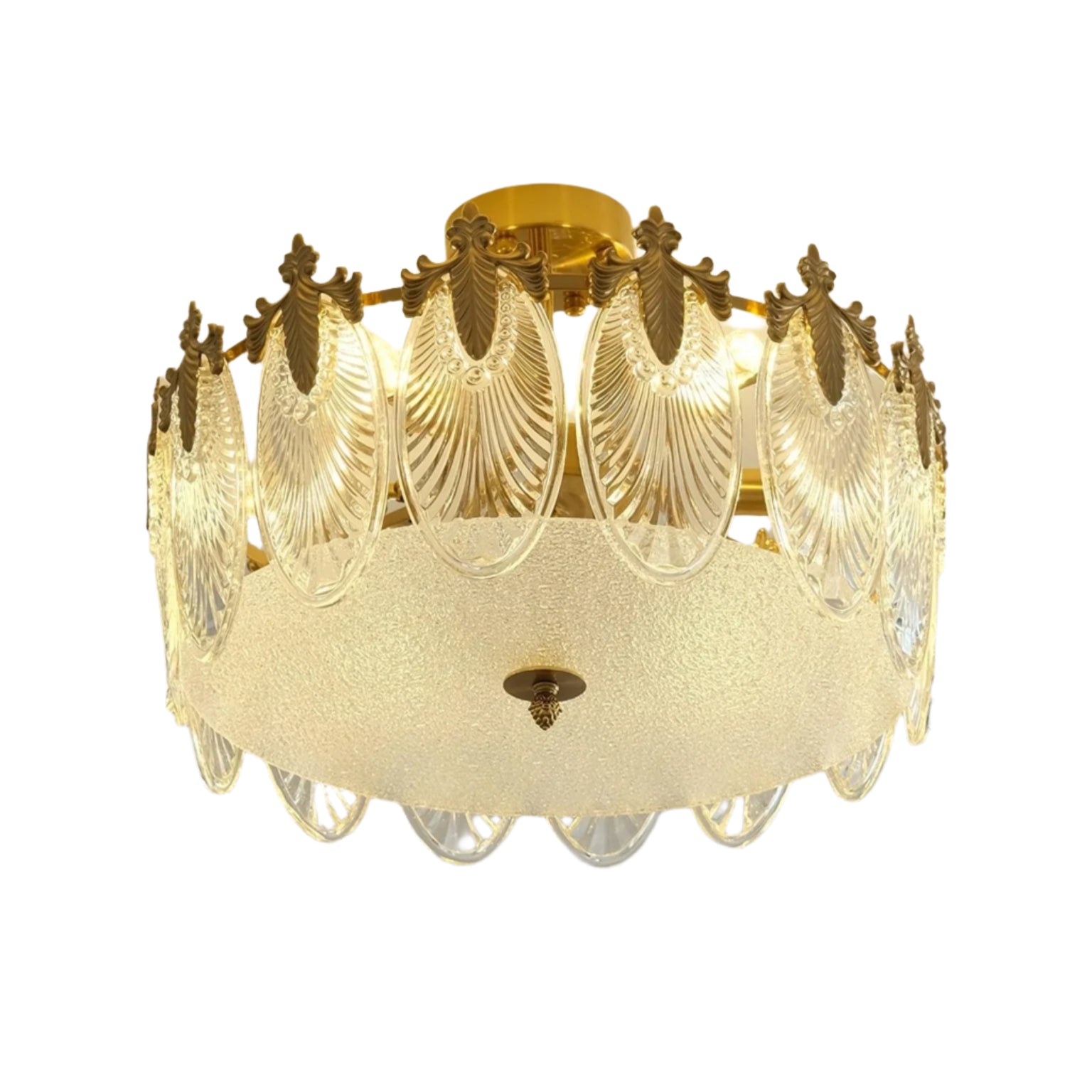 Lucea Bloom Retro Glass Round Chandelier