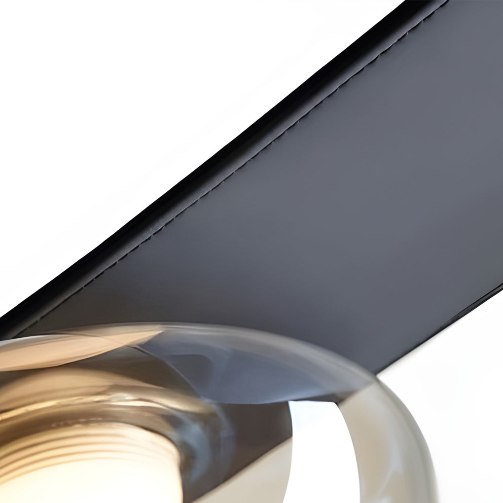 Dew Drops Nordics Glass Leather Linear Chandelier