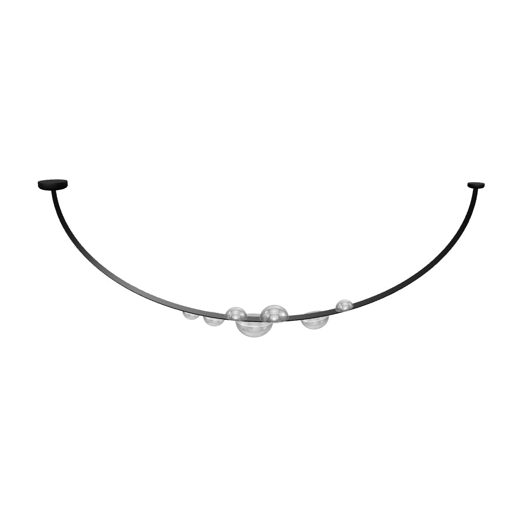 Dew Drops Nordics Glass Leather Linear Chandelier