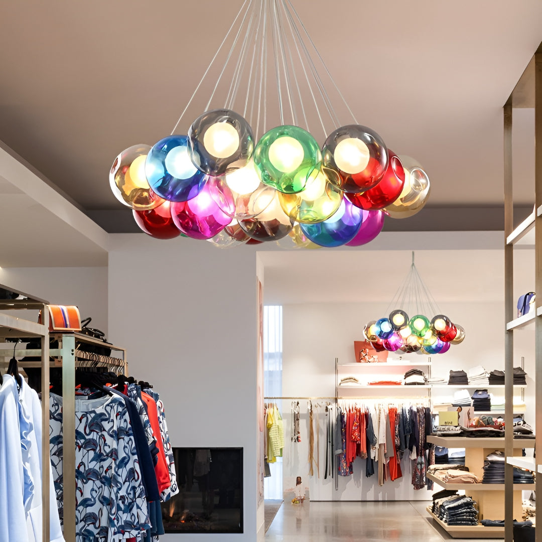 Elaris Aurora Nordic Iron Bubble Glass Ball Chandelier