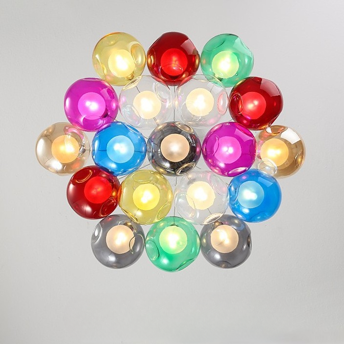 Elaris Aurora Nordic Iron Bubble Glass Ball Chandelier