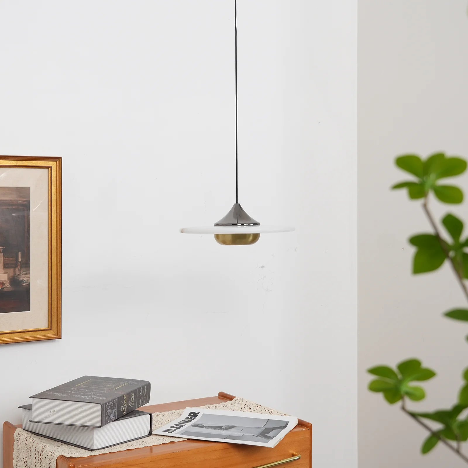 Celesto Disc Alabaster Minimalist Pendant Light