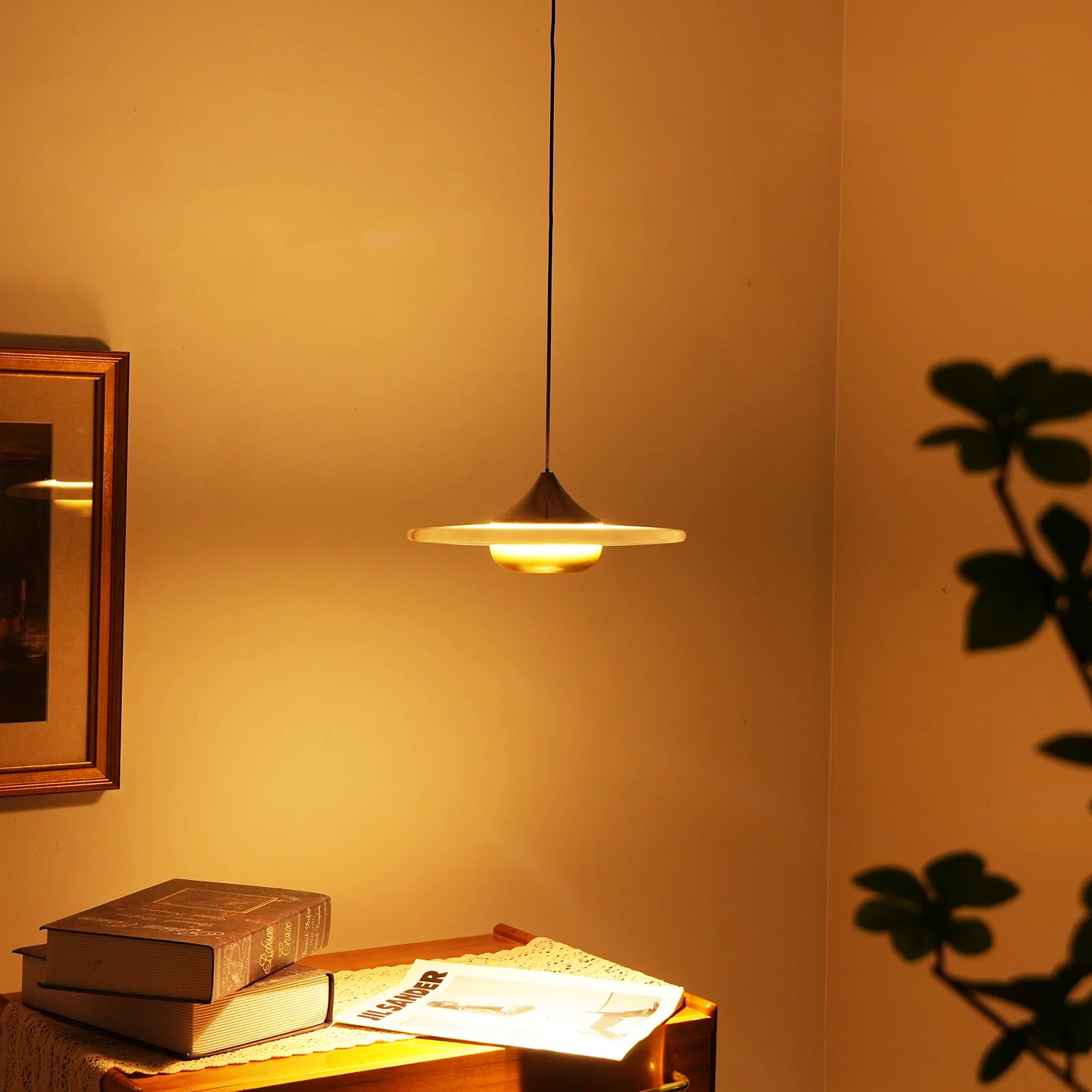 Celesto Disc Alabaster Minimalist Pendant Light