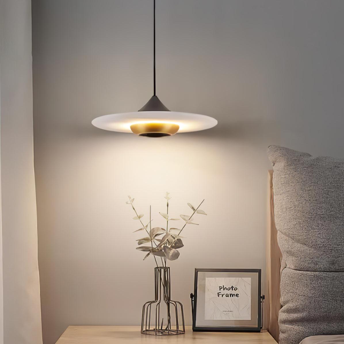 Celesto Disc Alabaster Minimalist Pendant Light