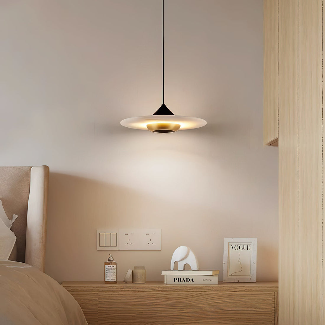 Celesto Disc Alabaster Minimalist Pendant Light
