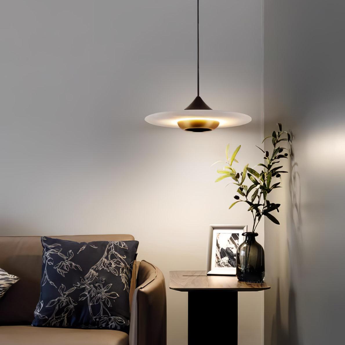 Celesto Disc Alabaster Minimalist Pendant Light