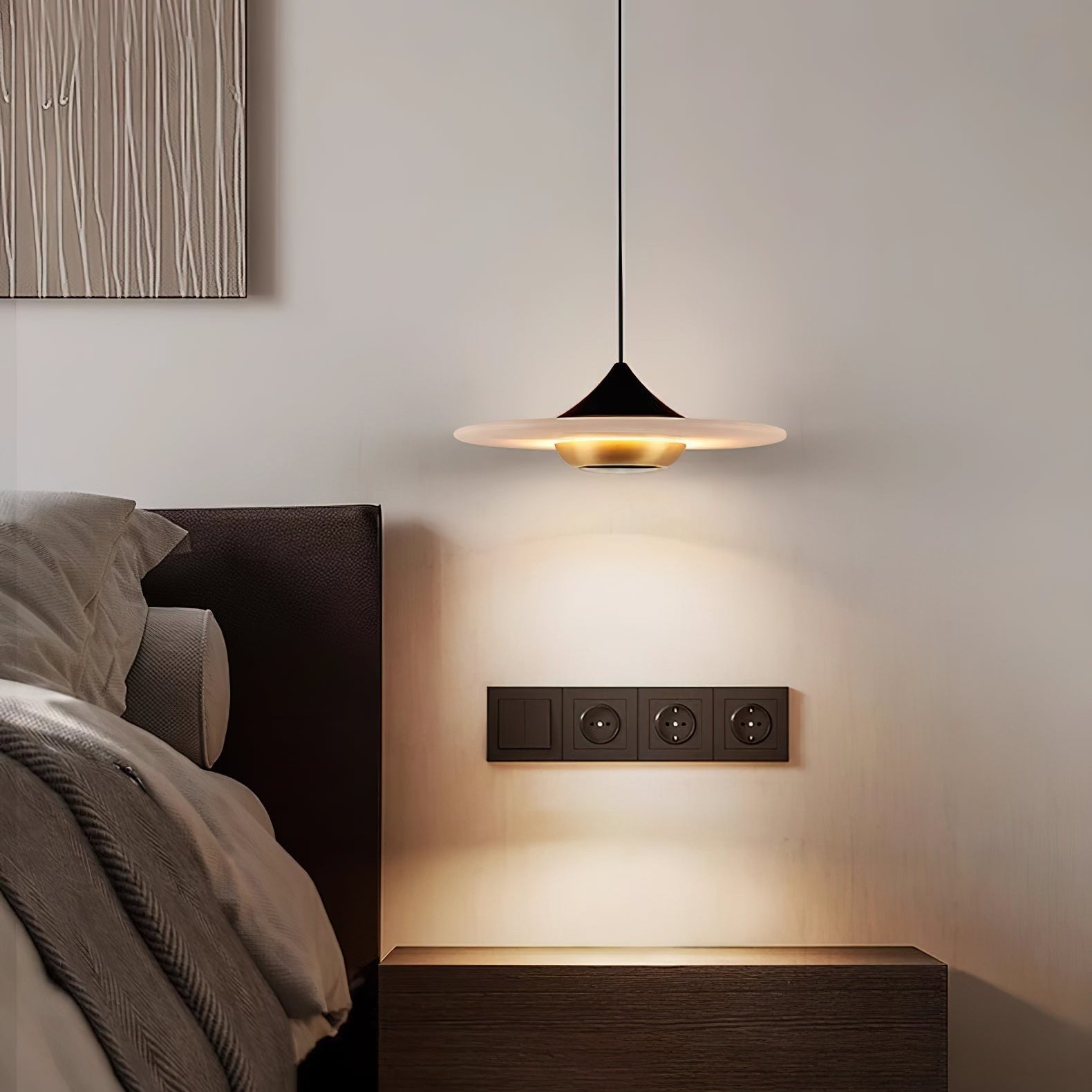 Celesto Disc Alabaster Minimalist Pendant Light