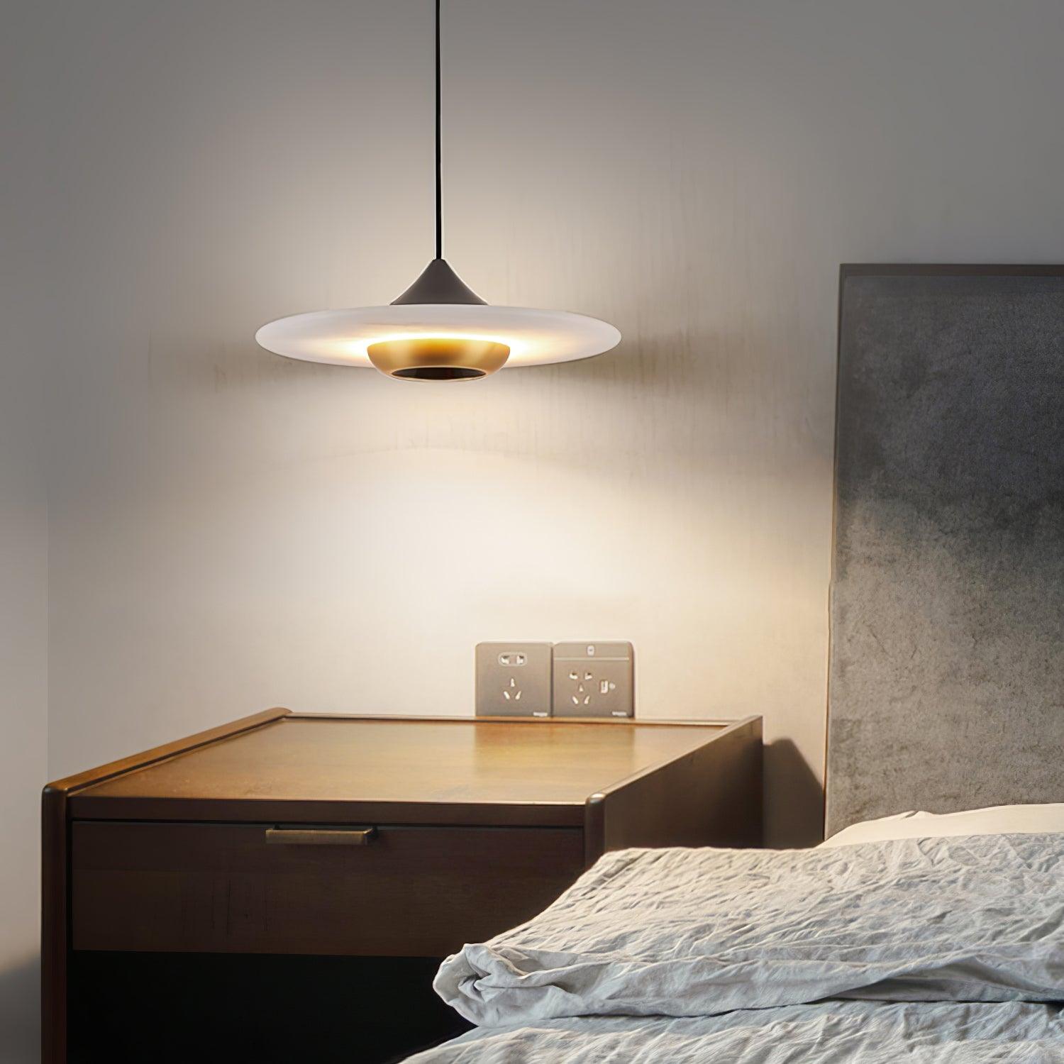 Celesto Disc Alabaster Minimalist Pendant Light