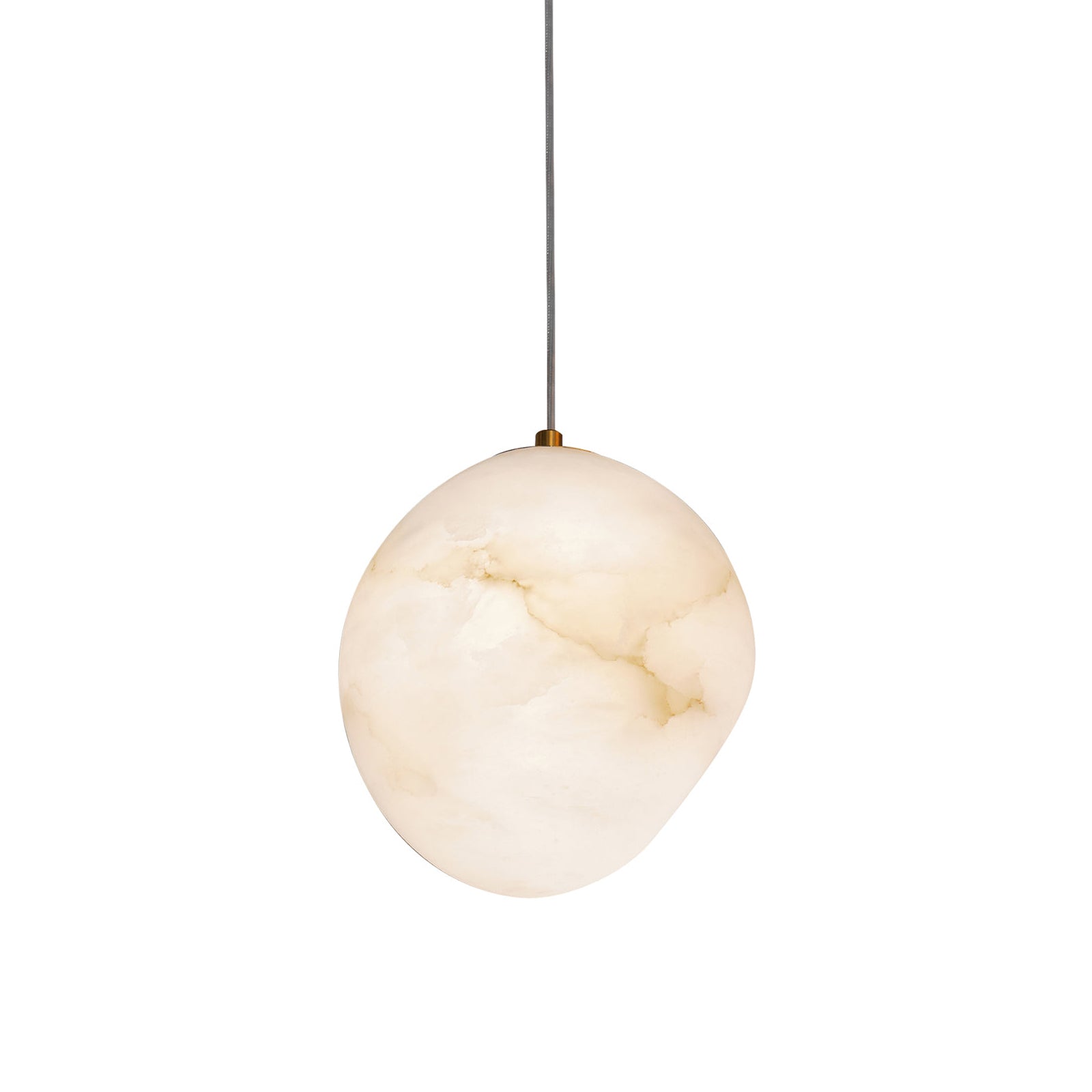 Living Sculpture Alabaster Brass Pendant Light