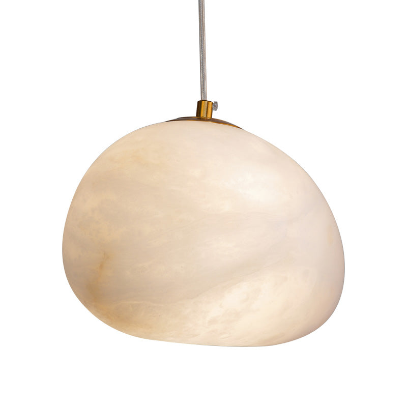 Living Sculpture Alabaster Brass Pendant Light