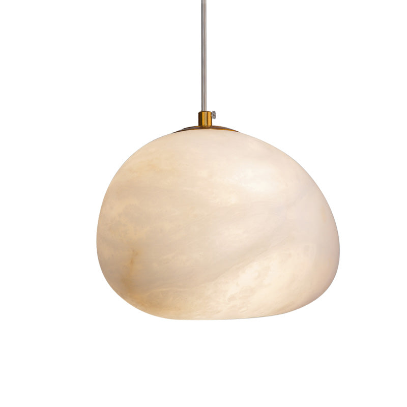 Living Sculpture Alabaster Brass Pendant Light