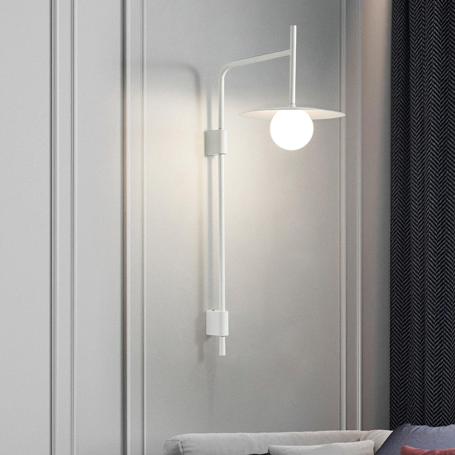 Ayumi Japandi Frosted Glass Minimalist Metal Wall Lamp