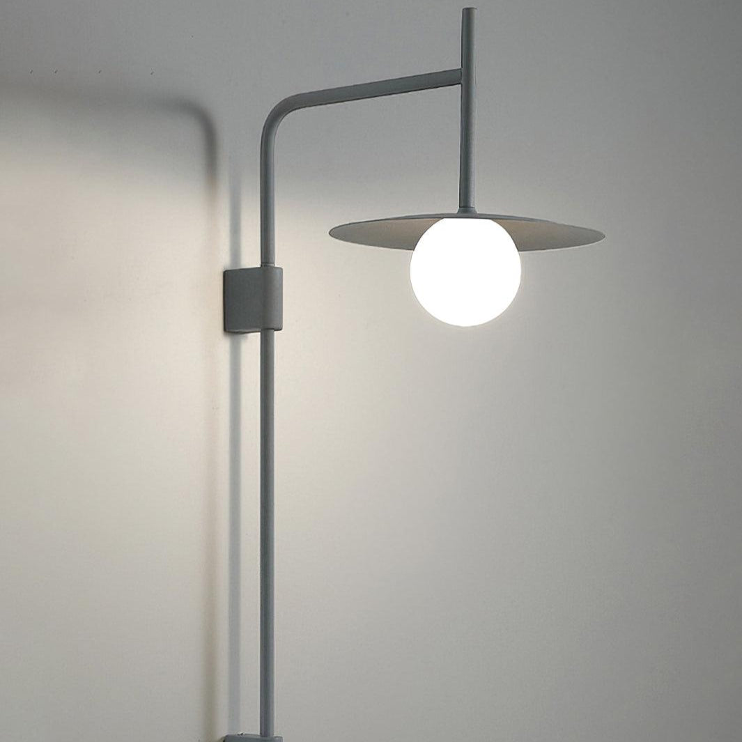 Ayumi Japandi Frosted Glass Minimalist Metal Wall Lamp