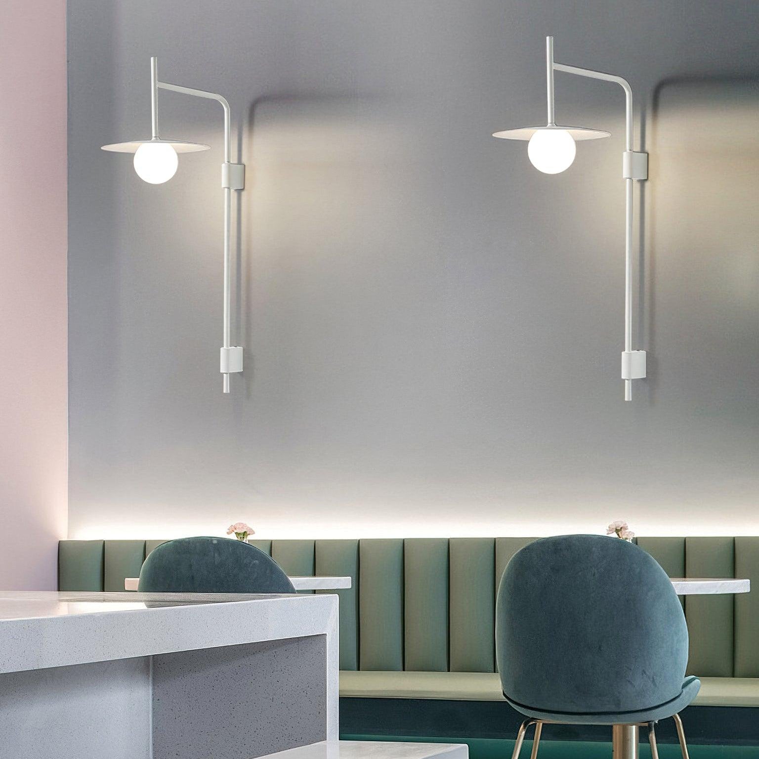 Ayumi Japandi Frosted Glass Minimalist Metal Wall Lamp