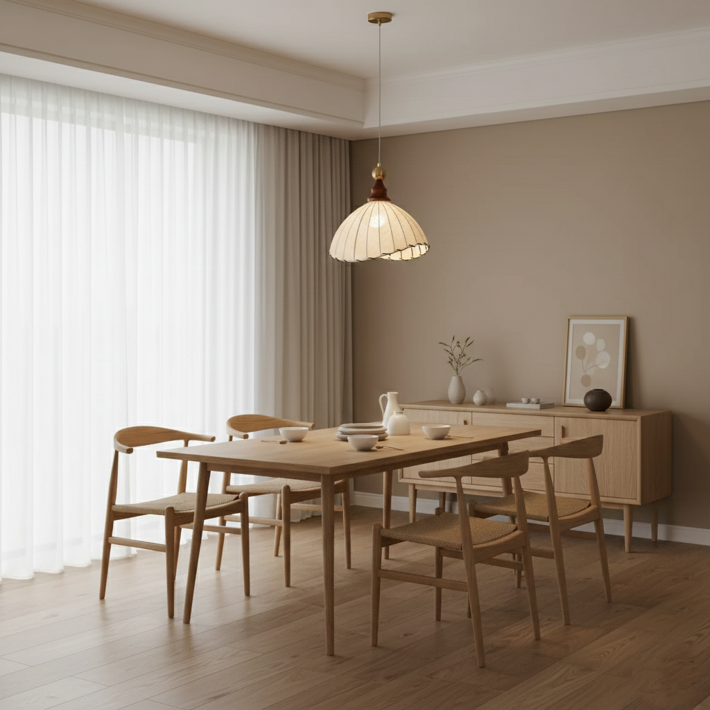 Eleonora Minimalist Silk Pendant Light