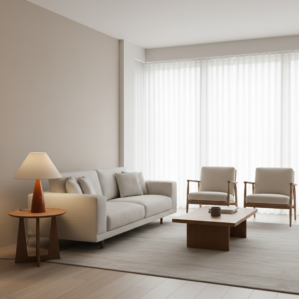 Lampe de table en bois massif rétro original