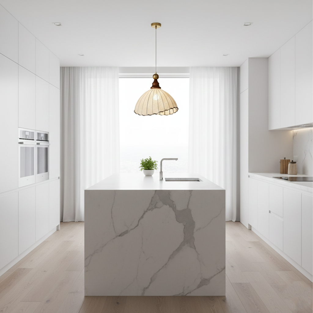 Eleonora Minimalist Silk Pendant Light