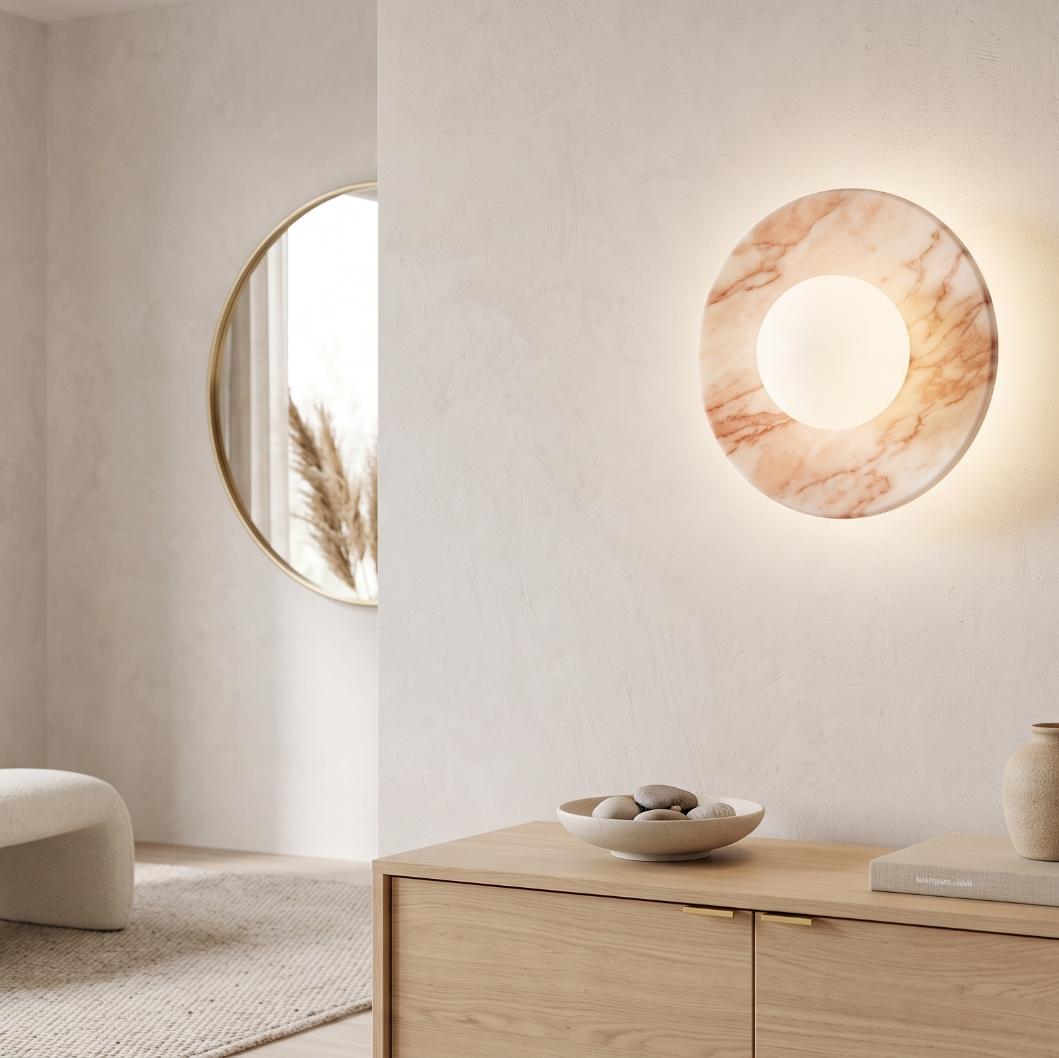 Aura Modern Marble Wall Light