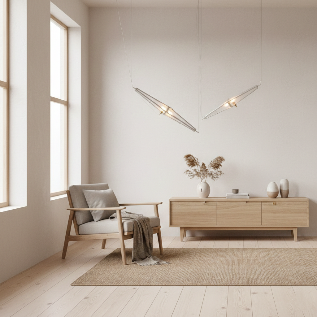 Arco Modern Linear Glass Cone Pendant Light