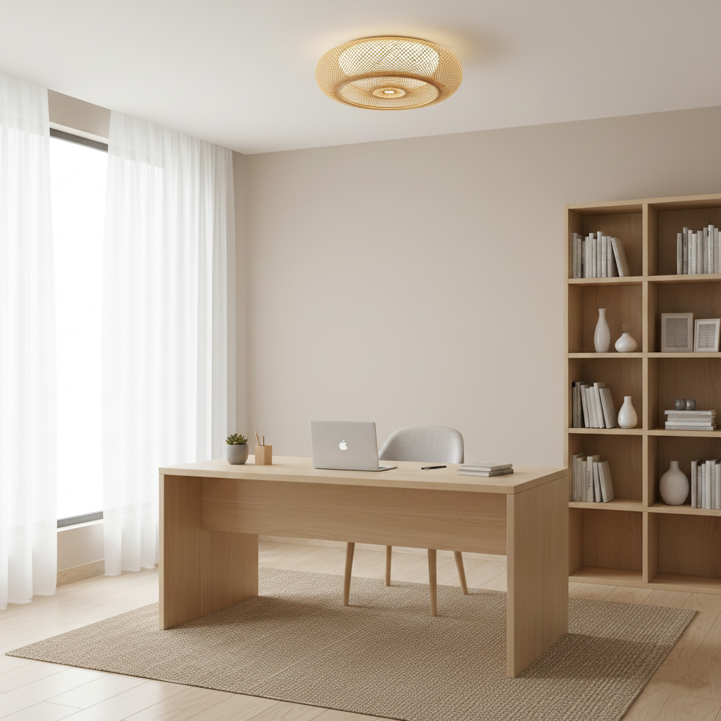 Serenity Natural Bamboo Boho Ceiling Light