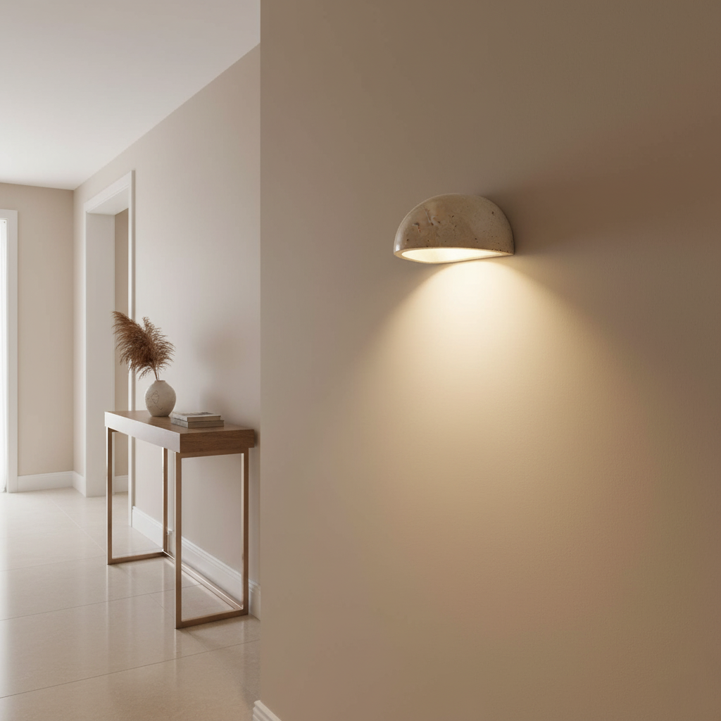 Travertin Nordische Halbrunde Wandlampe