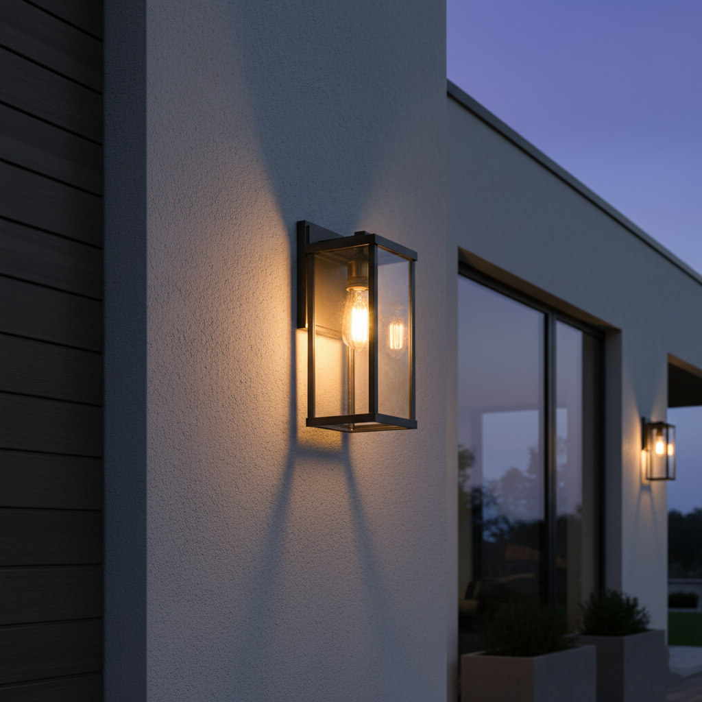 Lampada da parete esterna Retro Radenko in vetro