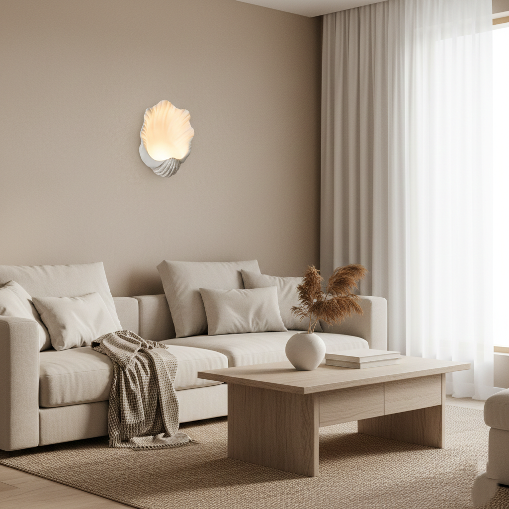 Selka Scallop Nordic Resin Wall Lamp