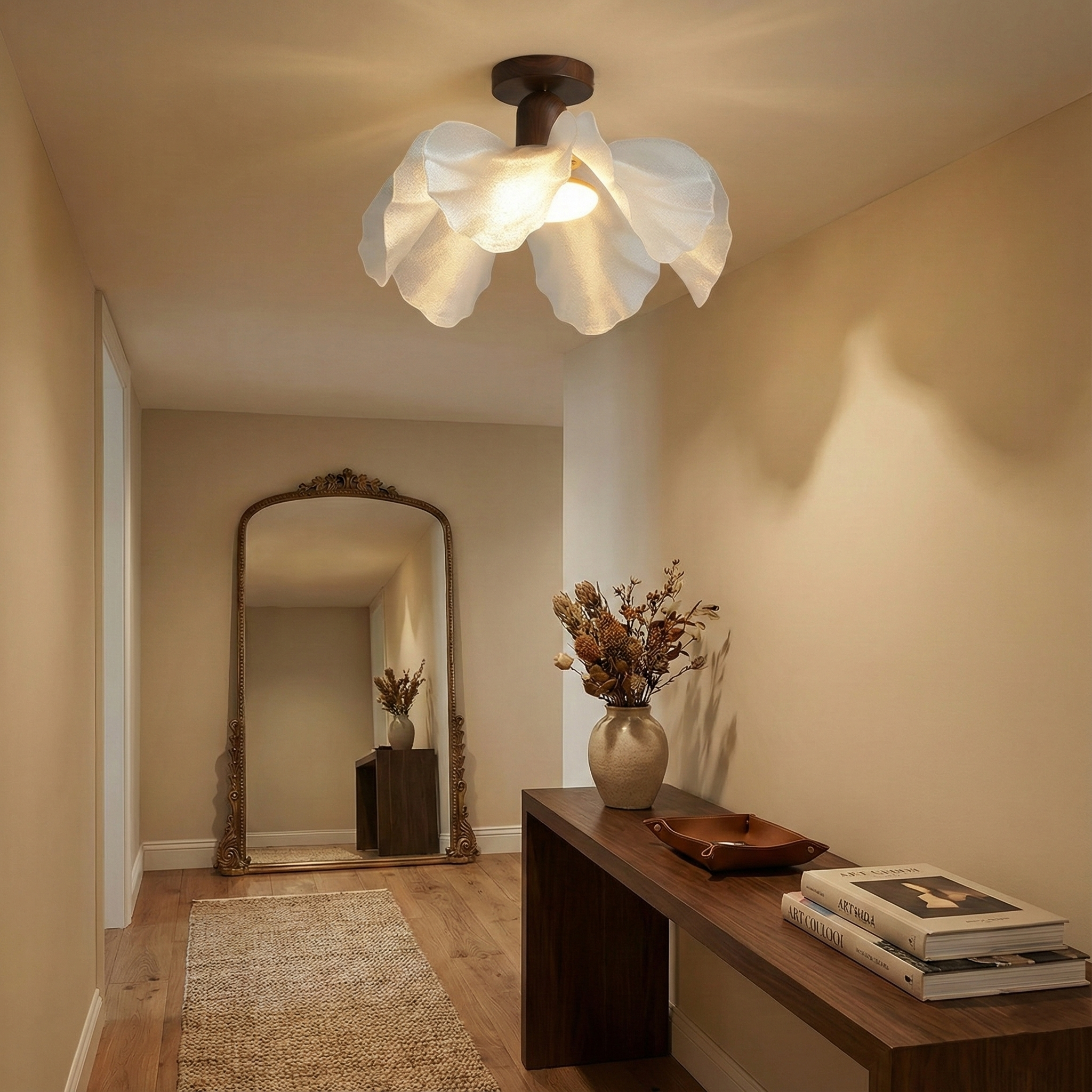 Fleur Petal French Vintage Acrylic Ceiling Light