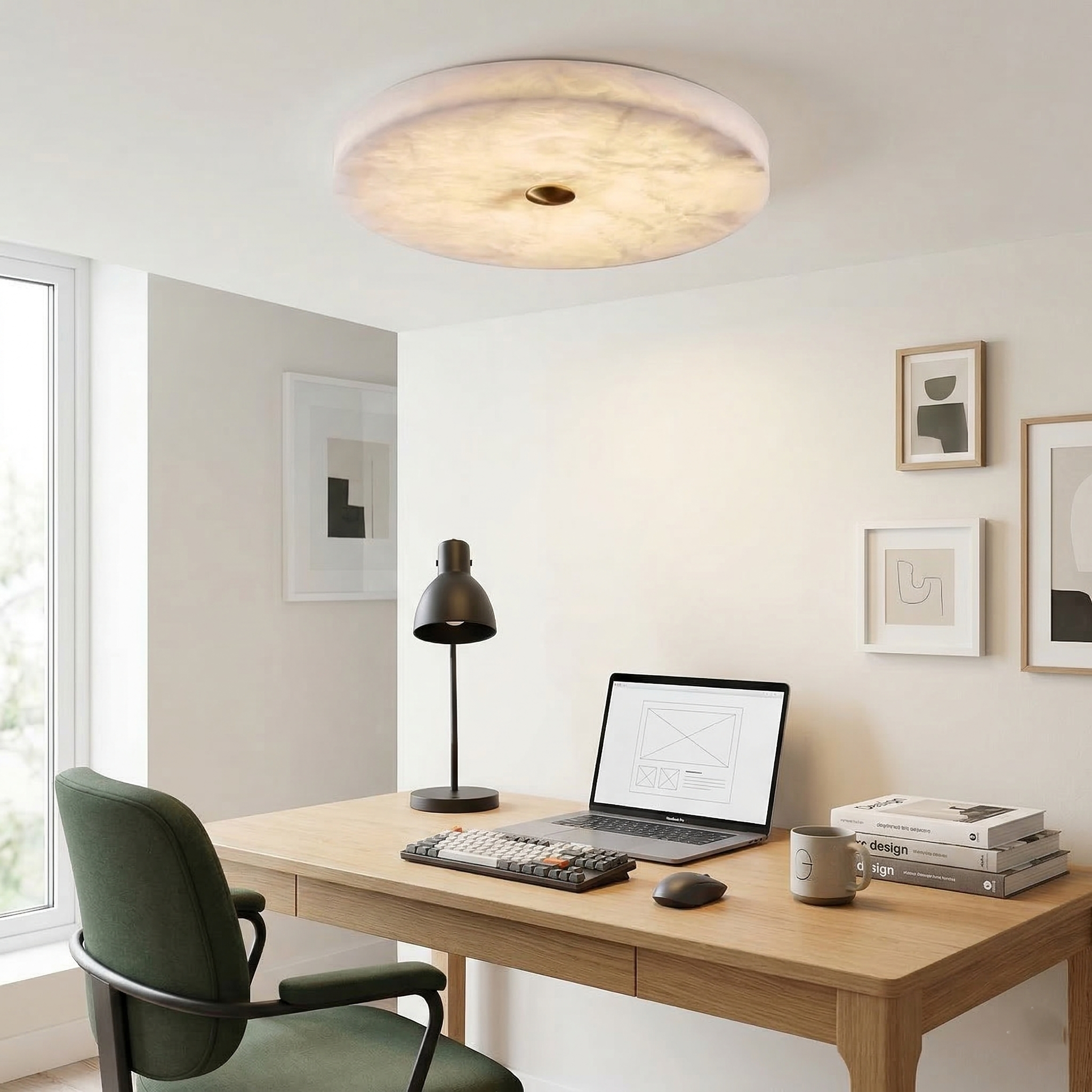 Aurelia Alabaster Marmor LED Deckenleuchte