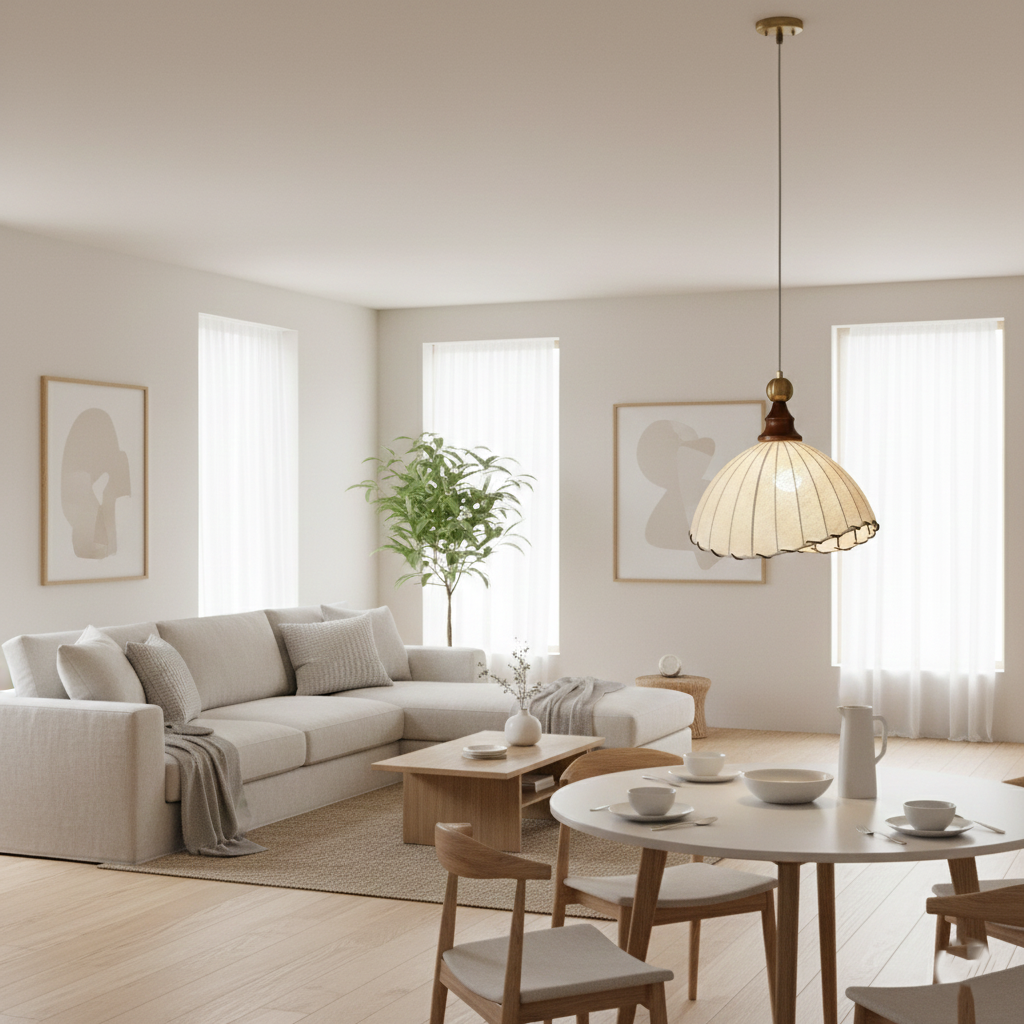 Eleonora Minimalist Silk Pendant Light