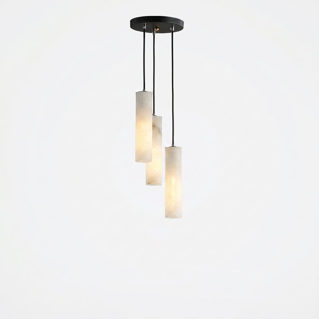 Serene Cylinder Modern Alabaster Marble Pendant Light