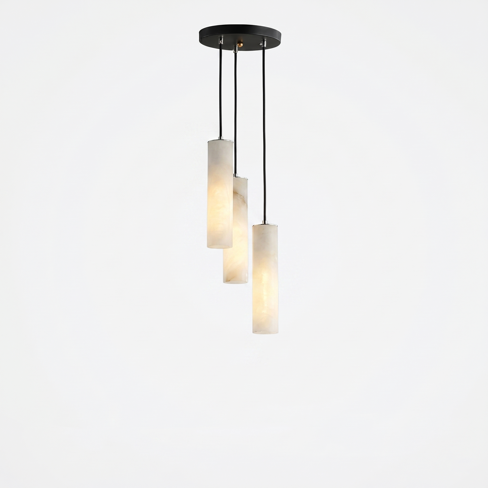 Serene Cylinder Modern Alabaster Marble Pendant Light