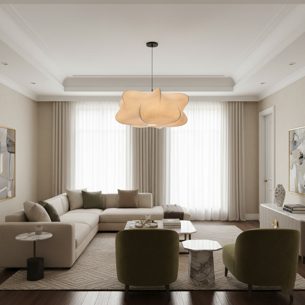 Elysia Wabi Sabi Fabric Pendant Light