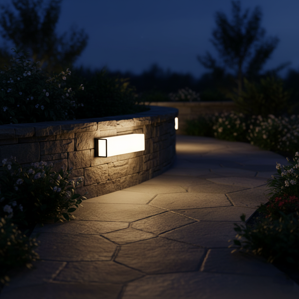 Moderne Minimalistische Rechthoekige Acryl Sensor Zonne-energie IP65 Waterdichte Buitensensor Wandlamp