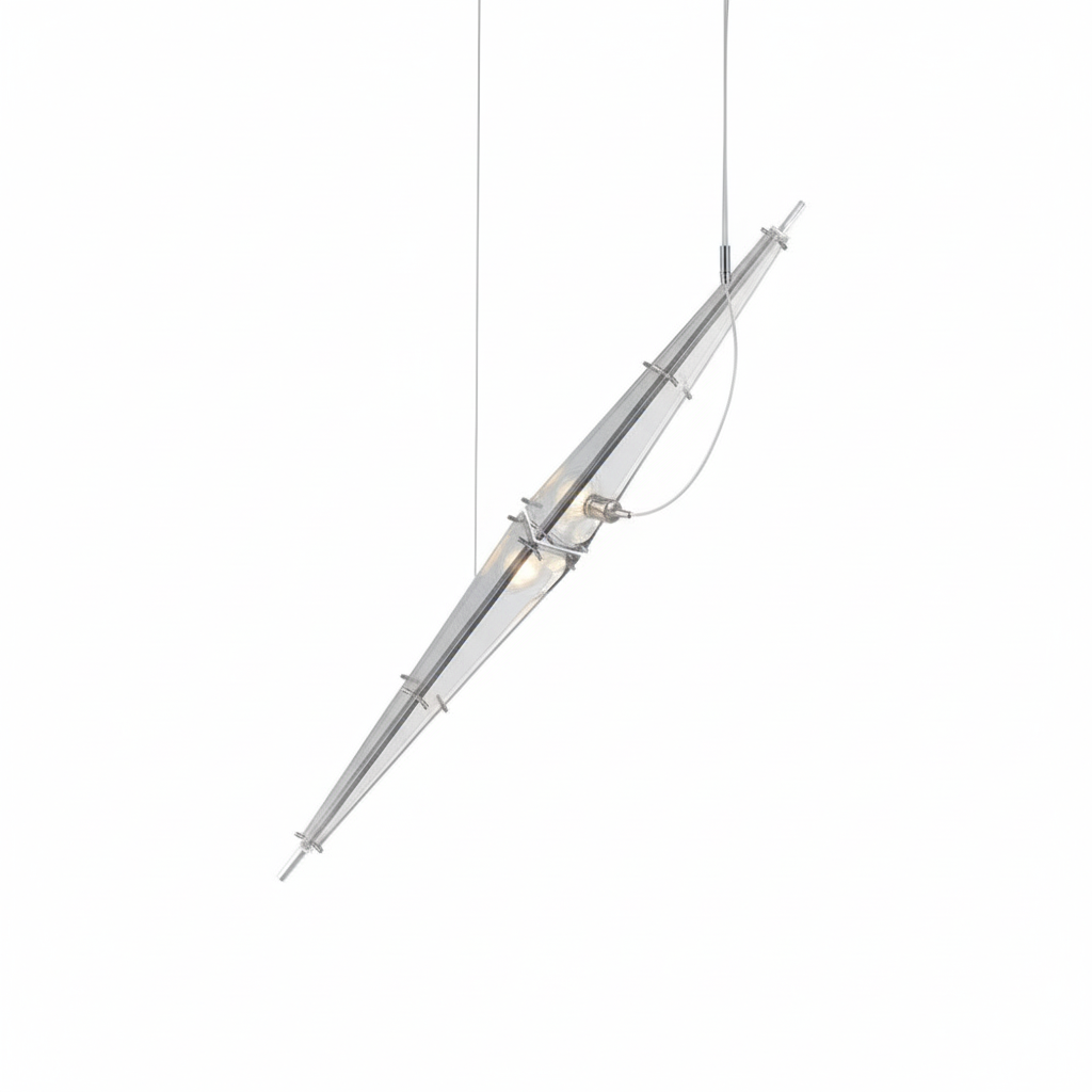 Arco Modern Linear Glass Cone Pendant Light