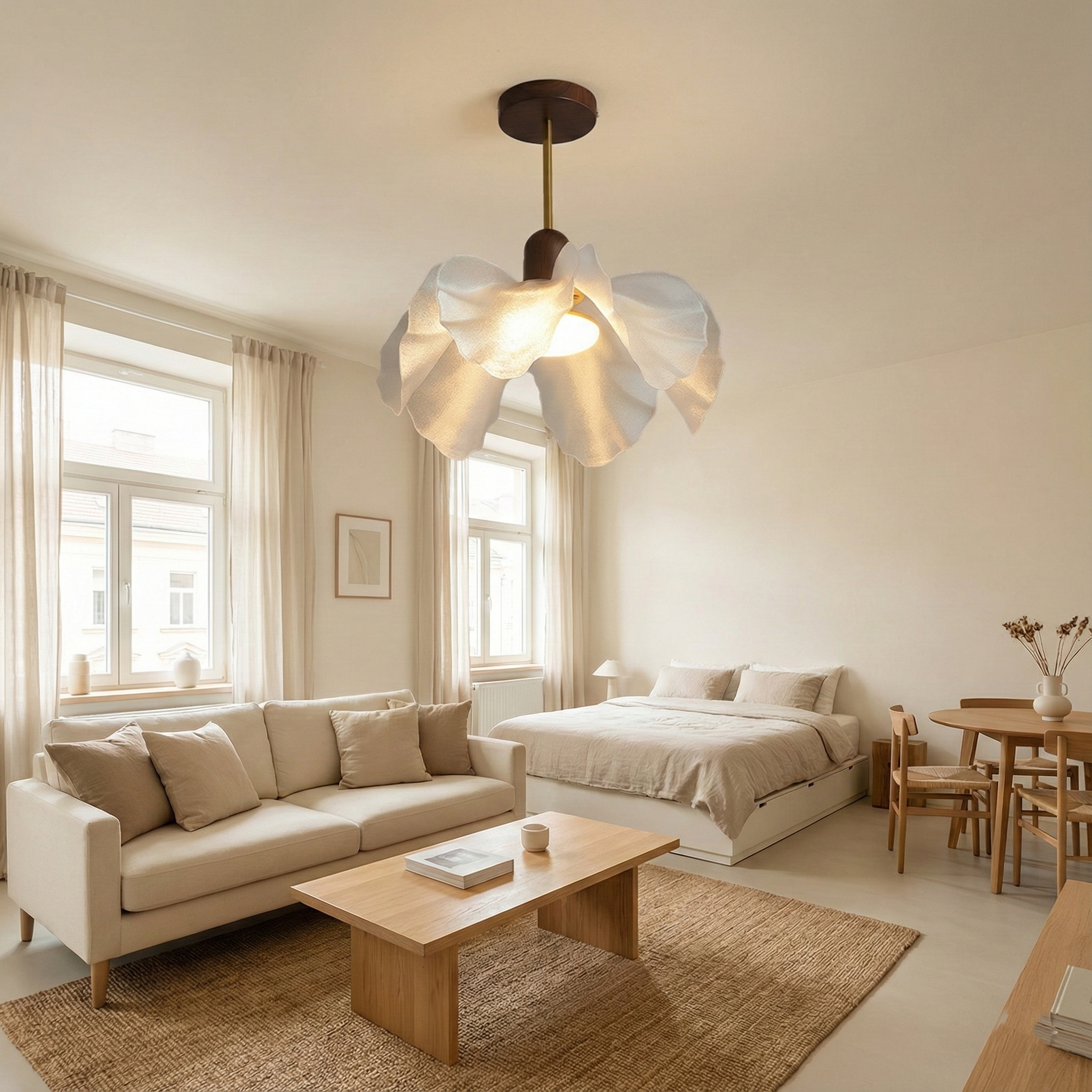 Fleur Petal French Vintage Acrylic Ceiling Light