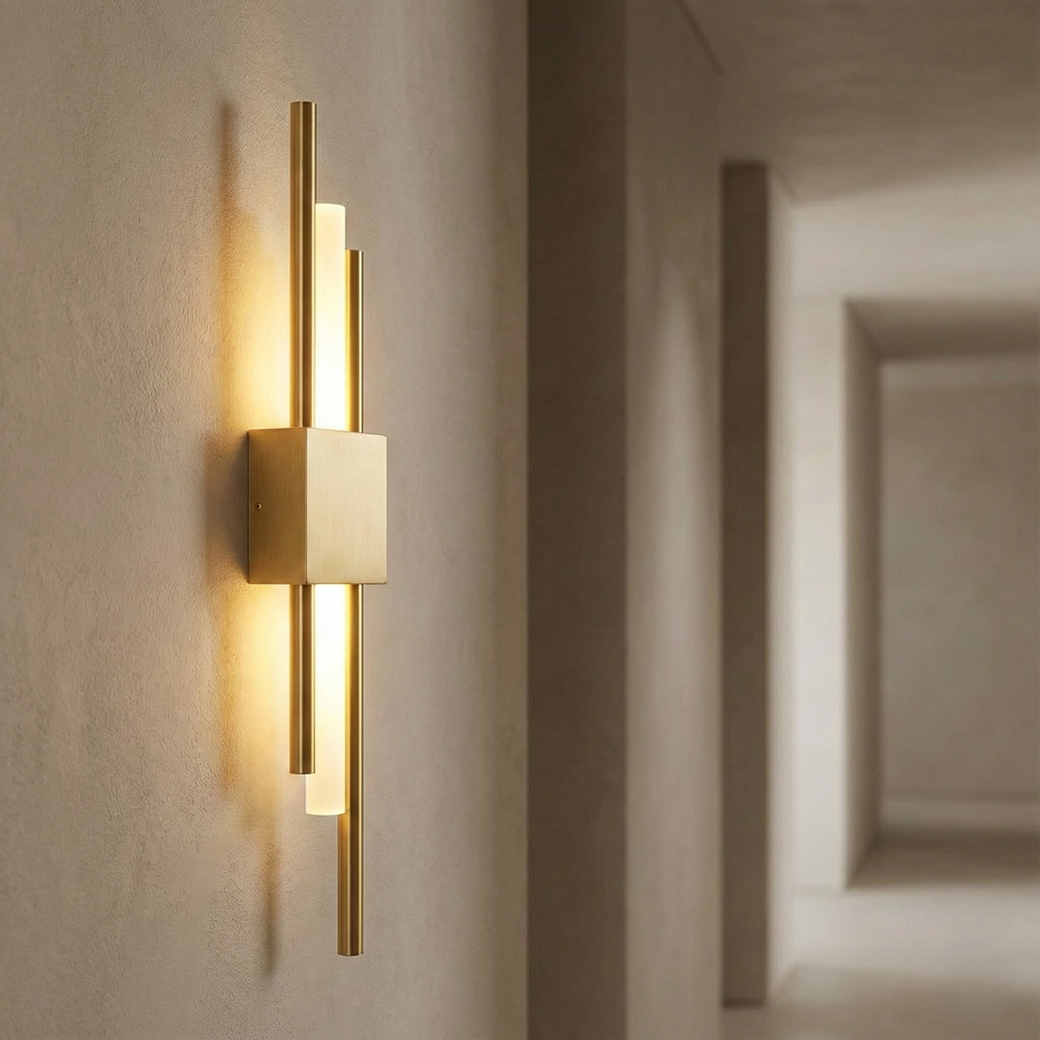 LuminArt - Stylish Black/Gold LED Light