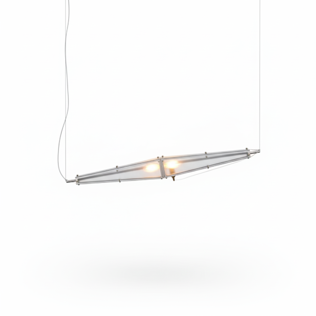 Arco Modern Linear Glass Cone Pendant Light