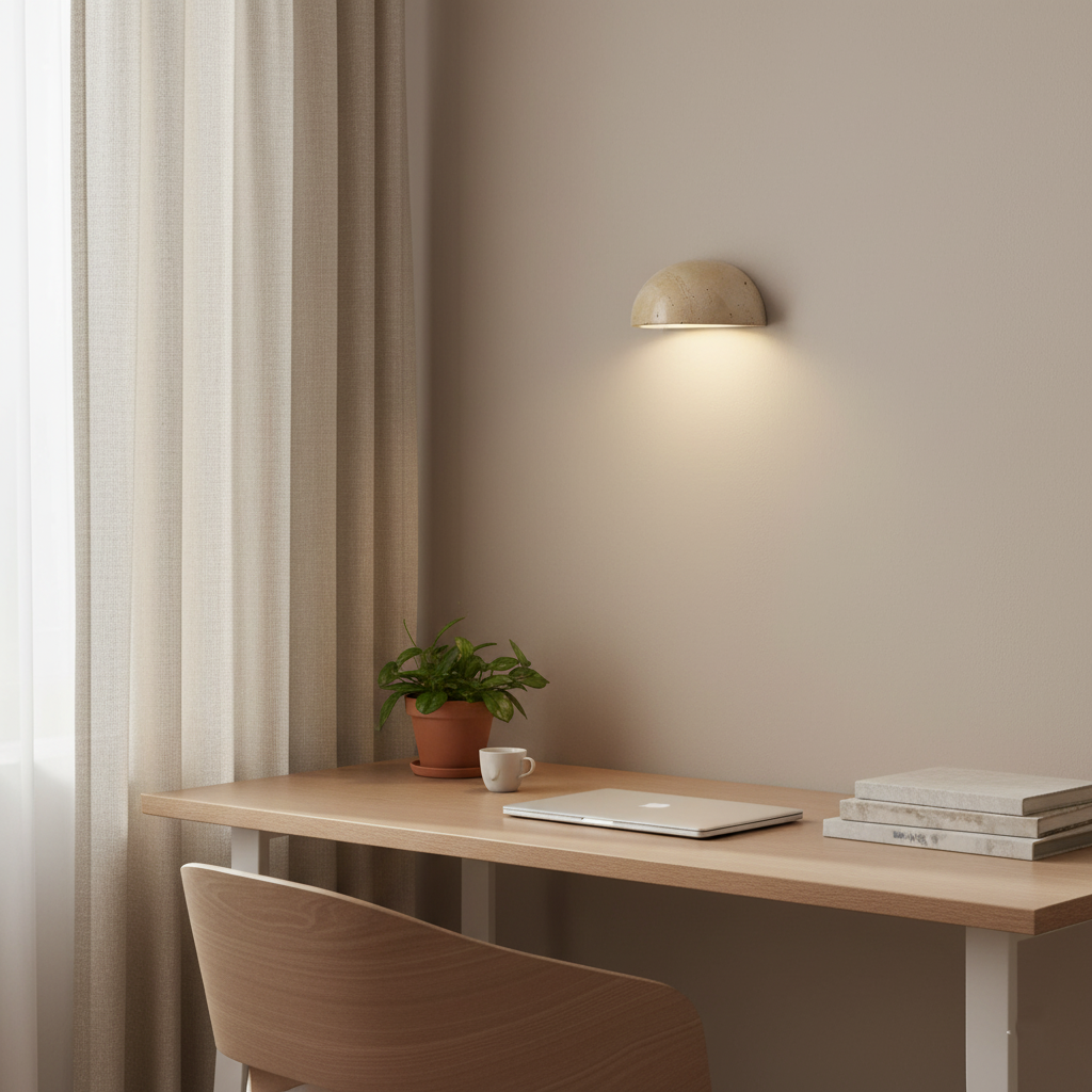 Travertin Nordische Halbrunde Wandlampe