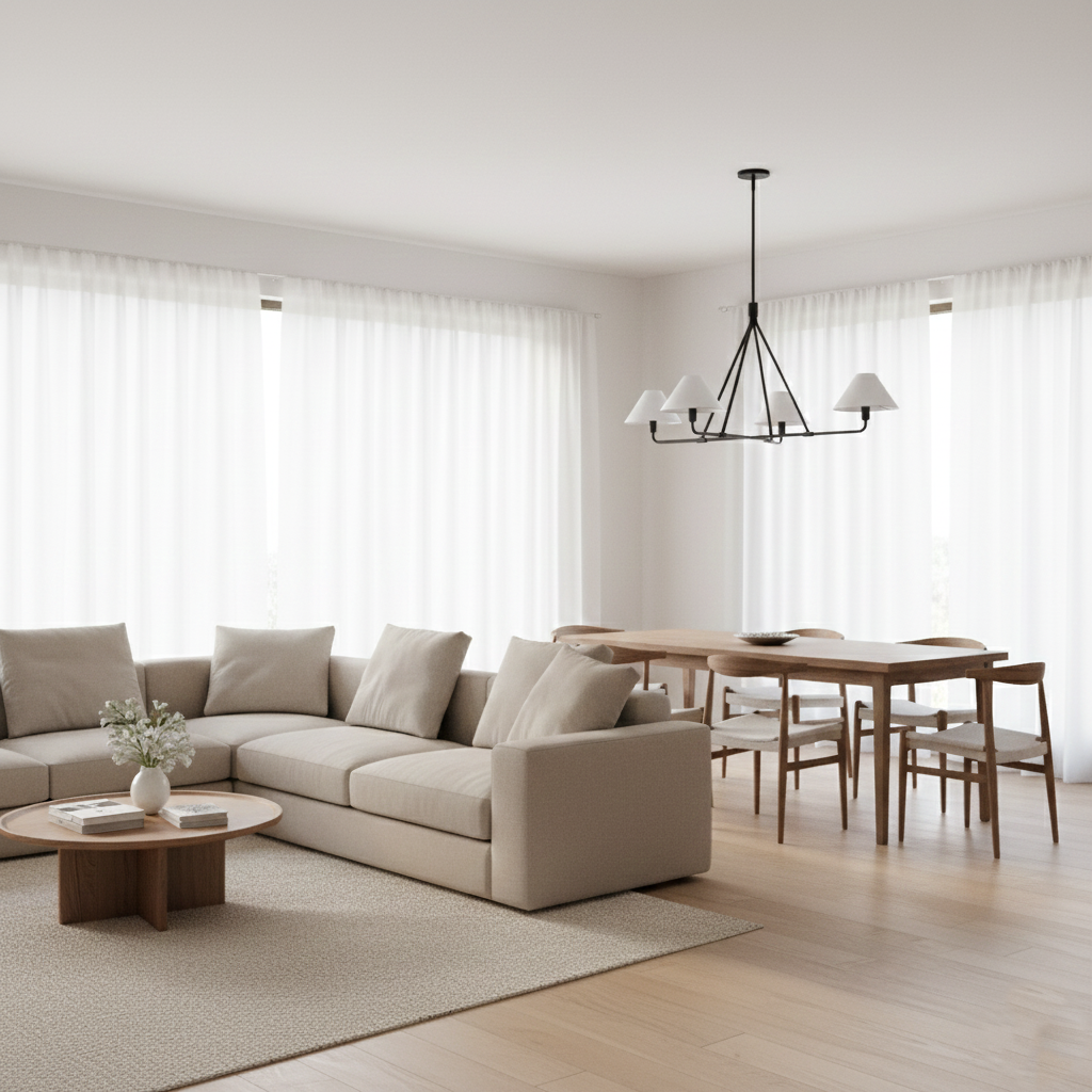 Beatrix Modern Linen Pendant Light