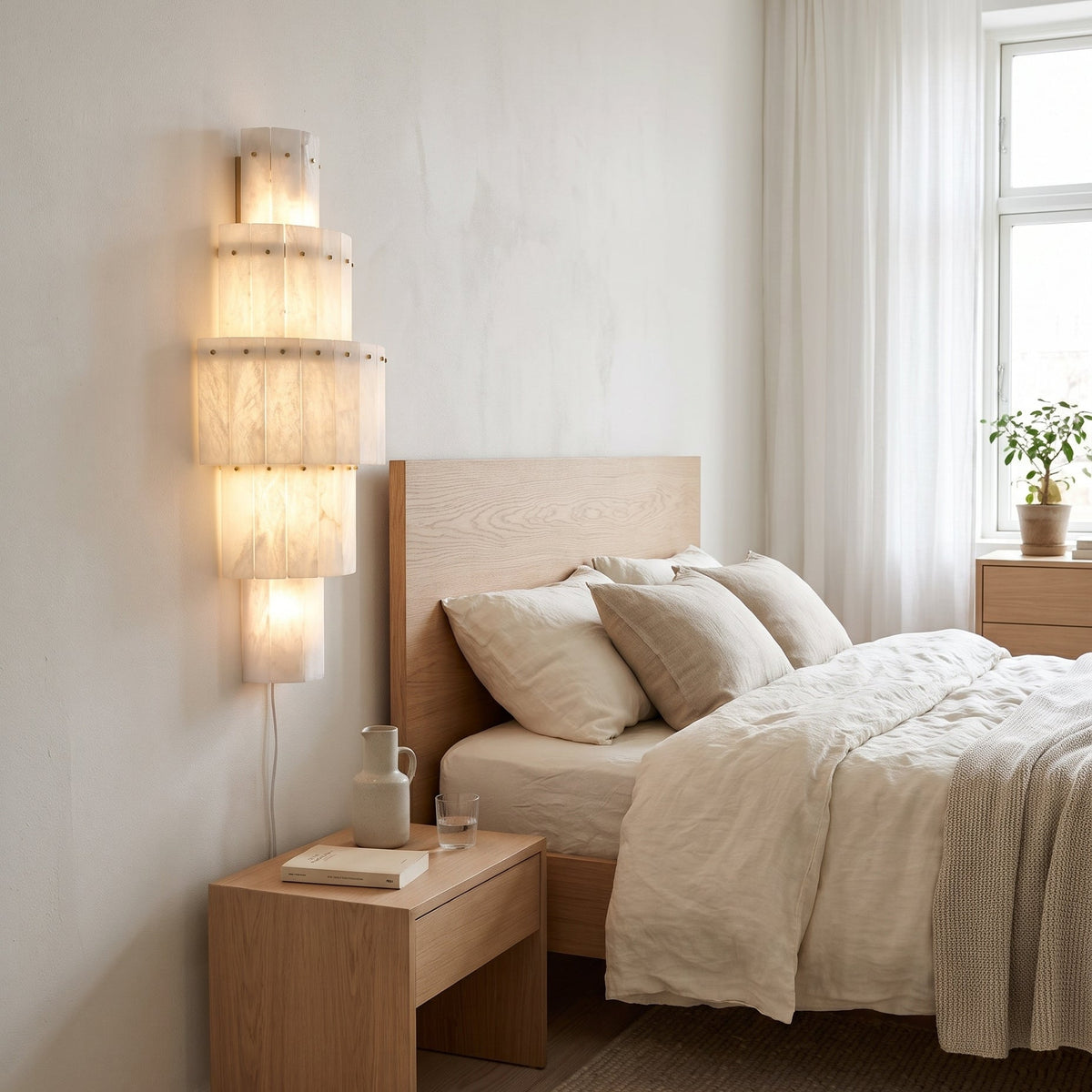 Solveig Nordic Alabaster Wall Light