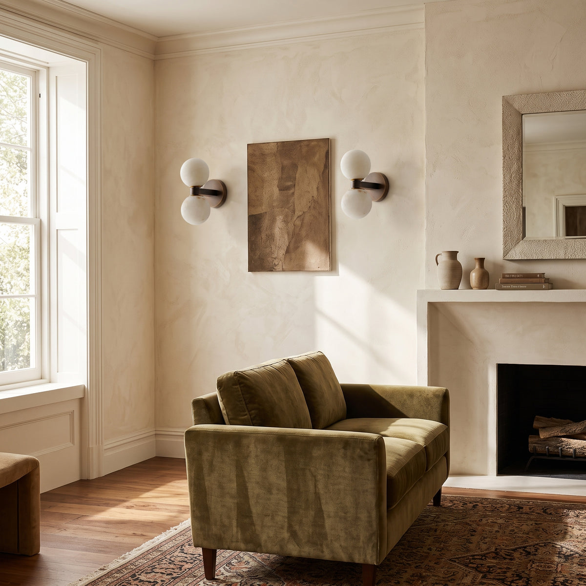 Tabadal Double-Headed Modern Marble Wall Light