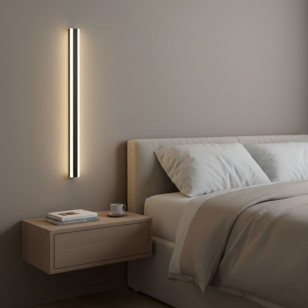 Edge Smooth Minimalist Linear Metal Outdoor Wall Lamp